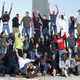 Apple HBCU scholars with Apple Vice President for Worldwide Human Resources and Talent Denise Young Smith (center) on the National Mall in Washington, D.C.
Apple